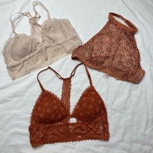 Unlined bralette set of 3